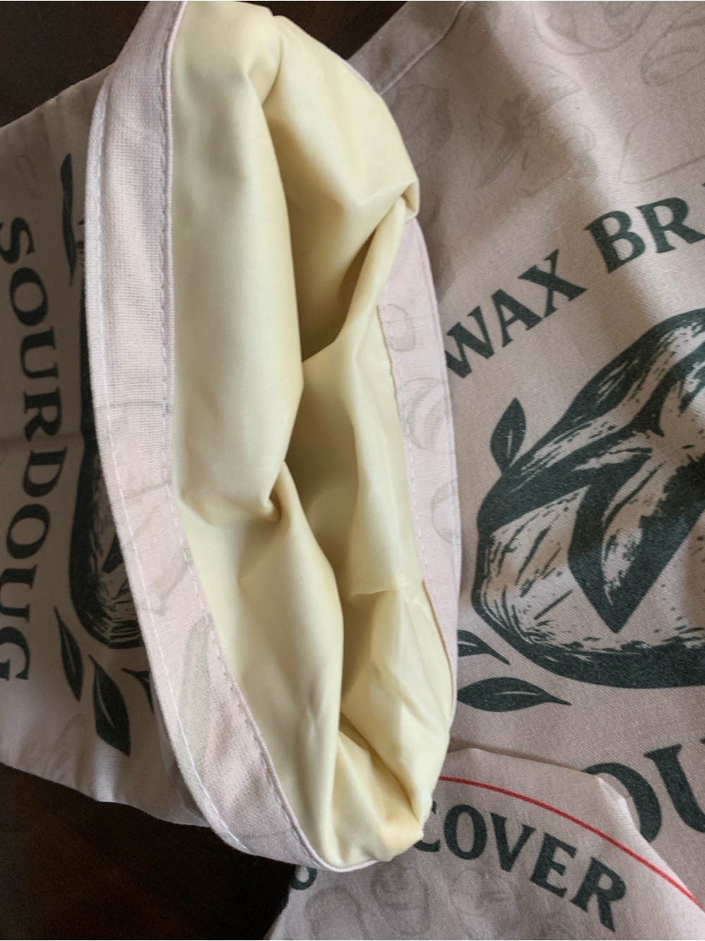 2 pack Organic Linen & Beeswax Large Sourdough Bread Bag & bowl cover NEW in Box - Picture 6 of 9
